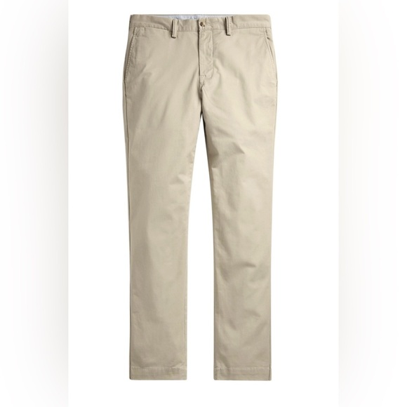 Ralph Lauren Tan Chino Pants with Cotton Blend - Picture 1 of 15